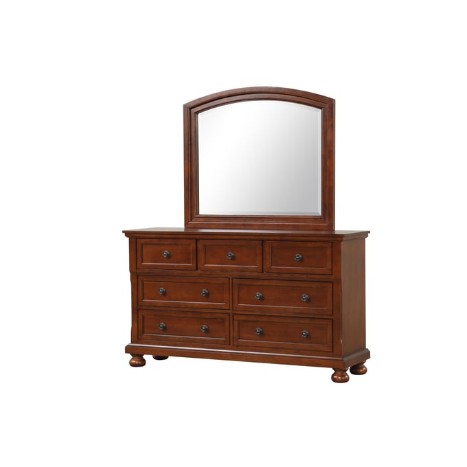 Glory Furniture Meade Cherry Dresser and Mirror GLRY-G8900-DRMR