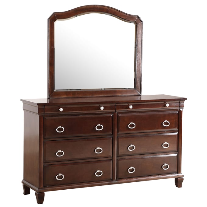 Glory Furniture Triton Cappuccino Dresser and Mirror GLRY-G9000-DRMR