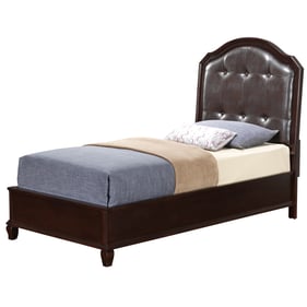 Glory Furniture Triton Cappuccino Faux Leather Twin Bed