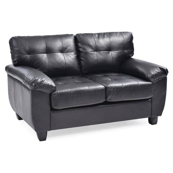 Glory Furniture Gallant Black Faux Leather Loveseat GLRY-G903A-L