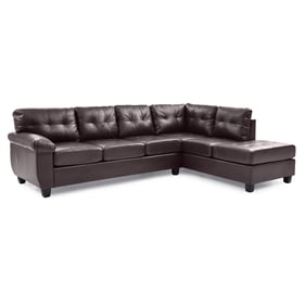 Glory Furniture Gallant Cappuccino Faux Leather Sectional