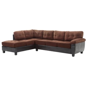 Glory Furniture Gallant Chocolate Brown Microsuede Sectional