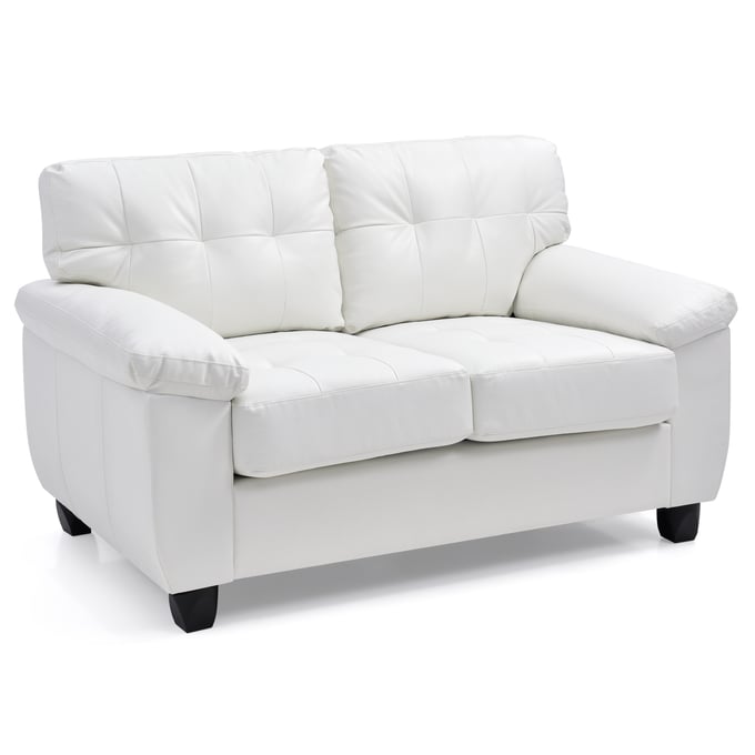 Glory Furniture Gallant White Faux Leather Loveseat GLRY-G907A-L