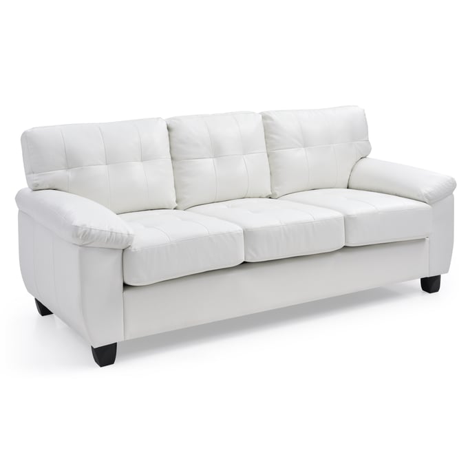 Glory Furniture Gallant White Faux Leather Sofa GLRY-G907A-S