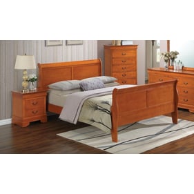 Glory Furniture Louis Phillipe with Oak 2pc Bedroom Set with Queen Sleigh B...