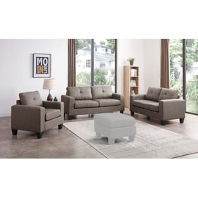 Glory Furniture Newbury Gray Fabric 3pc Living Room Set