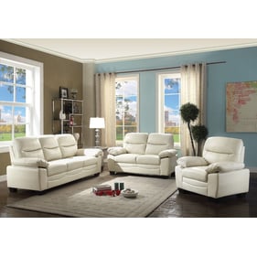 Glory Furniture Marta Casual Pearl Faux Leather 3pc Living Room Set