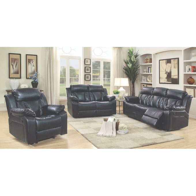 Glory Furniture Daria Black 3pc Living Room Set GLRY-G683-LR-S3