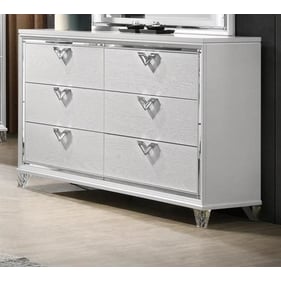 Galaxy Home Prism Light Pearl 6 Drawer Dresser