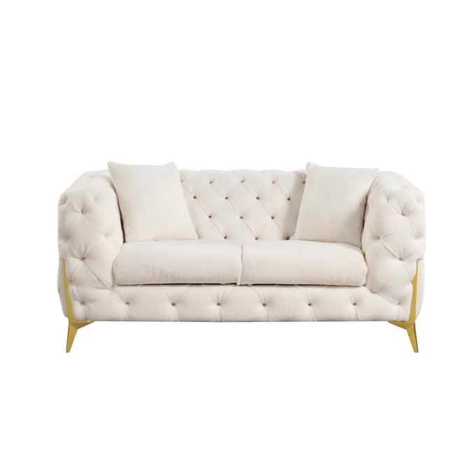 Galaxy Home Comtempo Boucle Beige Loveseat GLXY-601955549813