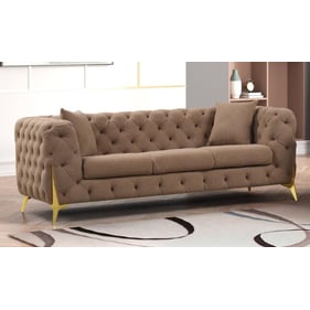 Galaxy Home Comtempo Boucle Brown Sofa