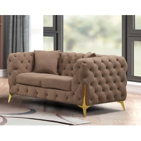 Galaxy Home Comtempo Boucle Brown Loveseat