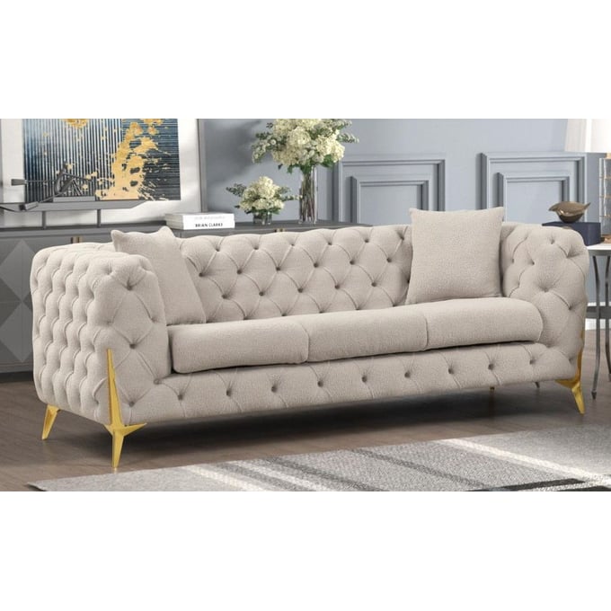 Galaxy Home Comtempo Boucle Light Gray Sofa GLXY-601955549905