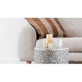 Galaxy Home Luxe Grey End Table