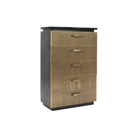 Galaxy Home Allure Black 5 Drawer Chest