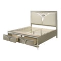 Samantha Modern Style Queen Bed Made with Wood & LED Headboard