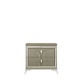 Samantha Modern Style 2-Drawer Nightstand Made with Wood & Mirrored Accents