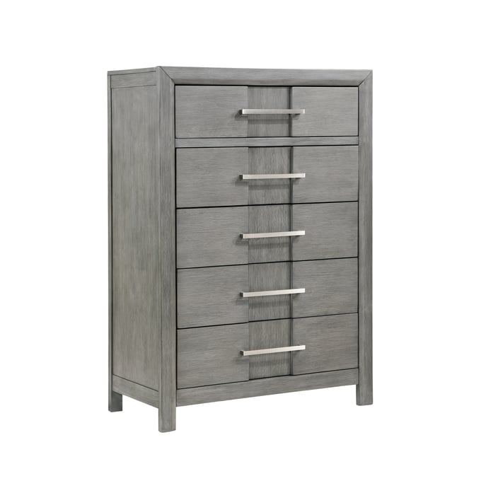 Galaxy Home Kenzo Gray 5 Drawer Chest GLXY-601955550451