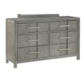 Kenzo Modern Style in Gray 6-Drawer Dresser Made with Wood