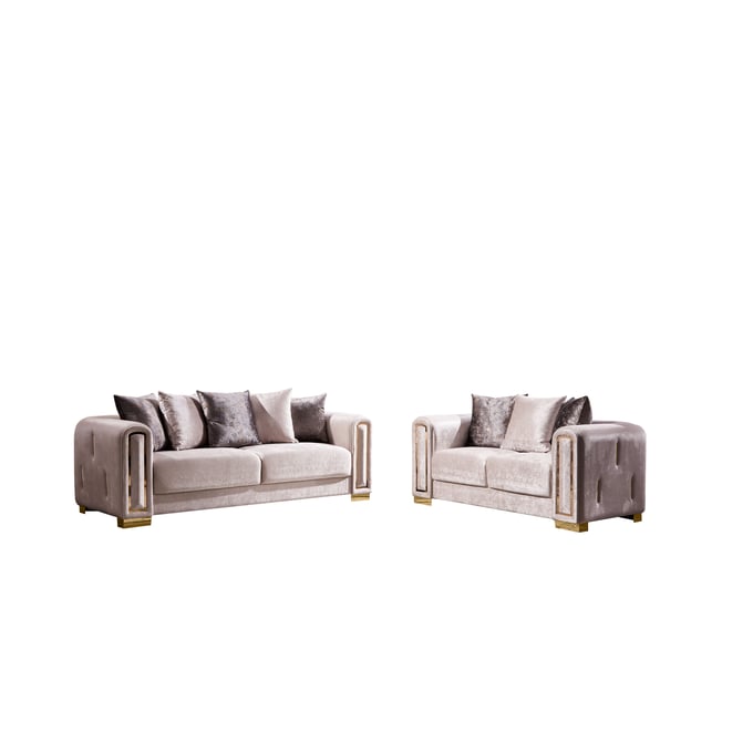 Galaxy Home Impreza Beige 2pc Living Room Set GLXY-601955550611