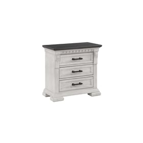 Galaxy Home Faith Collection Antique White 3 Drawer Night Stand