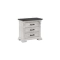 Faith Traditional Style 3- Drawer Night stand Made with wood in Antique White