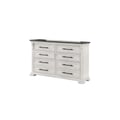 Faith Traditional Style 6-Drawer Dresser Made with wood in Antique White