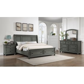 Galaxy Home Jackson Gray 4pc King Bedroom Set