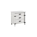 Loretta Traditional Style 3-Drawer Night stand Made with wood in Silver