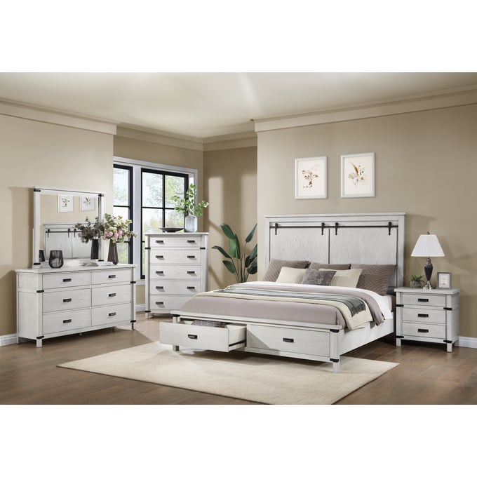 Galaxy Home Loretta Silver 5pc King Bedroom Set GLXY-601955551298