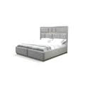 Da Vinci Modern Style Queen Bed Made with Wood & LED Headboard