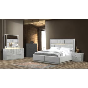 Galaxy Home Da Vinci Gray 4pc King Bedroom Set