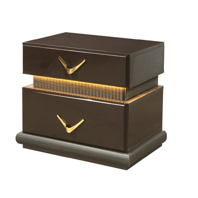 Galaxy Home Dunhill Brown 2 Drawer Nightstand GLXY-601955551427