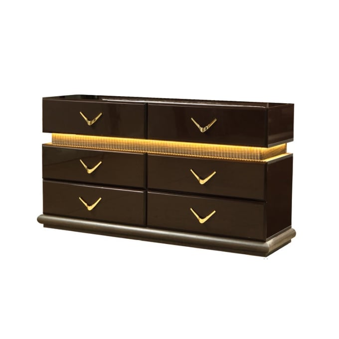 Galaxy Home Dunhill Brown 6 Drawer Dresser GLXY-601955551441