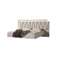 Delfano Traditional Style King Bed Made with wood in Beige