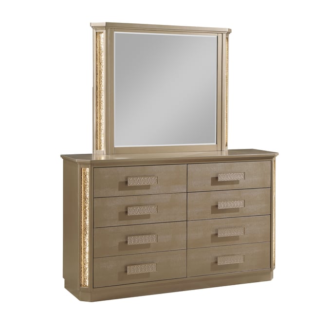 Galaxy Home Medusa Collection Gold Dresser And Mirror GLXY-6019555516-DRMR