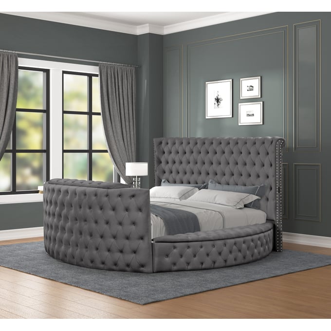 Galaxy Home Maya Gray Queen Bed GLXY-601955551700