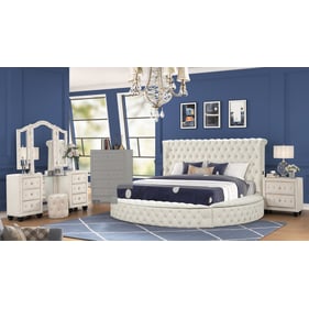 Galaxy Home Hazel Cream King 4pc Vanity Bedroom Set