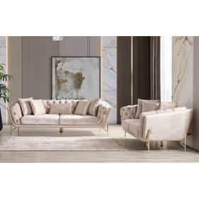 Galaxy Home Presley Beige 2pc Living Room Set