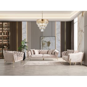 Galaxy Home Presley Beige 3pc Living Room Set