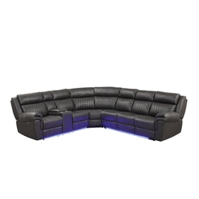 Galaxy Home Aviator Gray Recliner Sectional Sofa