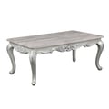 Galaxy Home Furnishings Melrose Traditional Style Coffee Table Made with Wood & Silver Champagne Finish in Silver