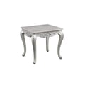 Galaxy Home Furnishings Melrose Traditional Style End Table Made with Wood & Silver Champagne Finish in Silver