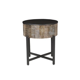 Galaxy Home T1216 Wooden Round Storage End Table