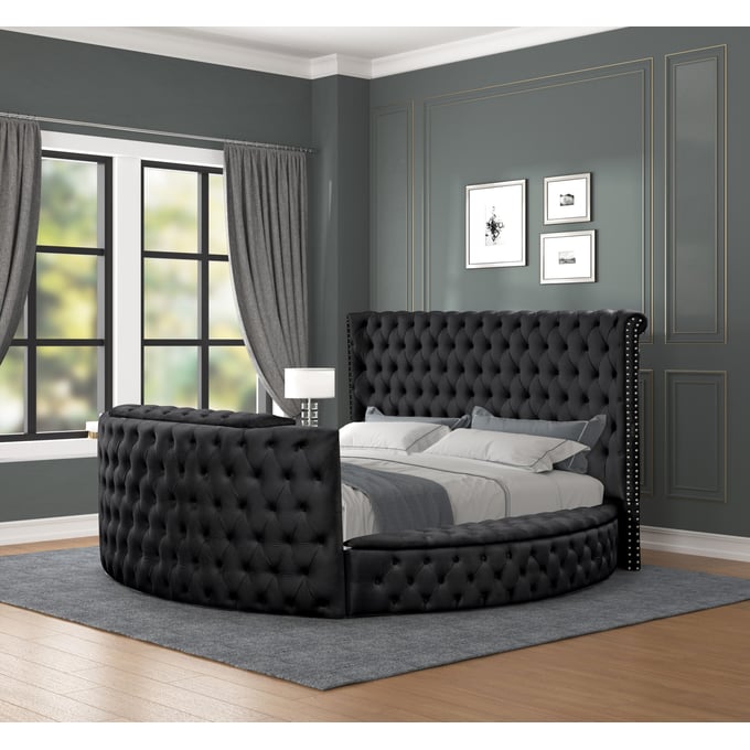 Galaxy Home Maya Black King Bed GLXY-601955552615