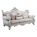 Galaxy Home Furnishings Melrose Traditional Style Sofa Made with Wood & Silver Champagne Finish in Silver