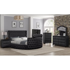 Galaxy Home Maya Black 5pc Queen Bedroom Set