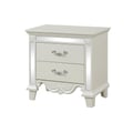 Milan Mirror Framed Nightstand Made with Wood in White