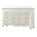 Milan Mirror Framed Dresser Made with Wood in White