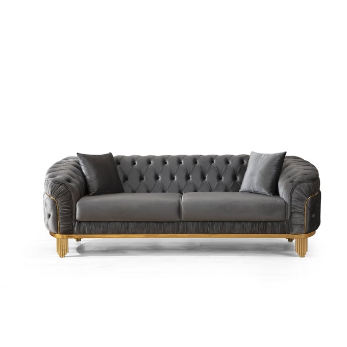 Galaxy Home Vanessa Gray Sofa GLXY-698781048603